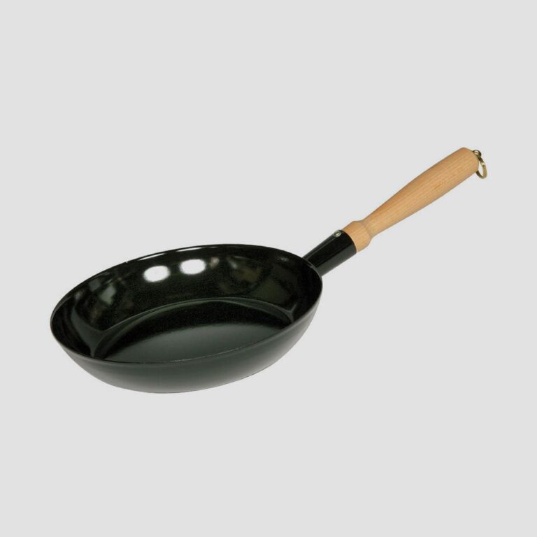 Enameled Iron Frying Pan, Black 8”