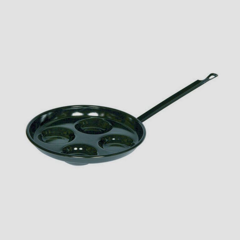 Enamel Egg Frying Pan Black