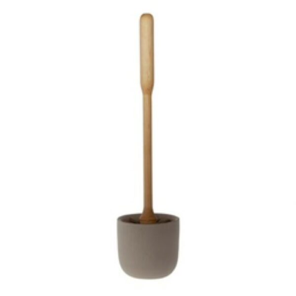 Toilet Brush & Natural Grey Concrete Cup