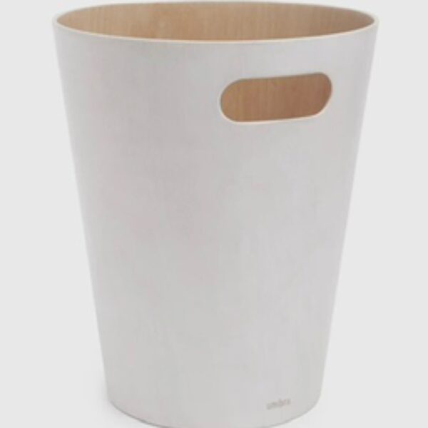 Woodrow Trash Can, White