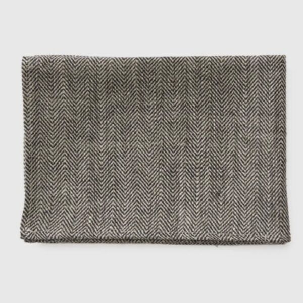 Thick Linen Kitchen Cloth, Herringbone