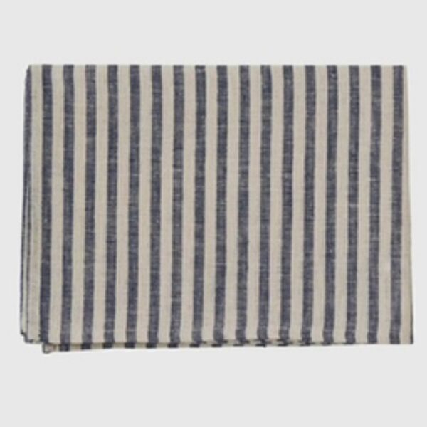 Linen Kitchen Cloth Navy & Natural Stripe