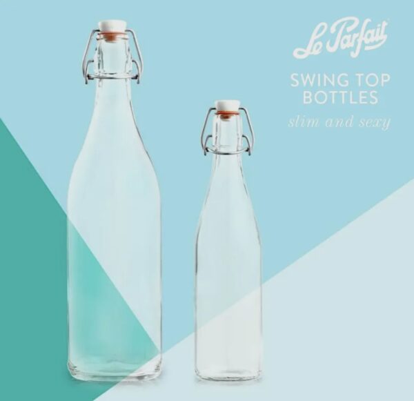 500ml French Glass Swing Top Bottle - Image 2
