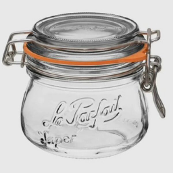 250ml Rounded French Glass Storage Jar