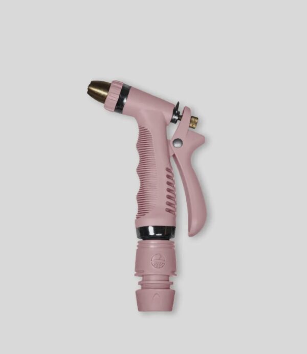 Swedish Hose With Spray Gun Nozzle Rusty Rose - Image 2