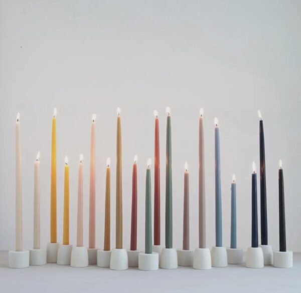 Dipped Taper Candle 12”, Smoke - Image 3