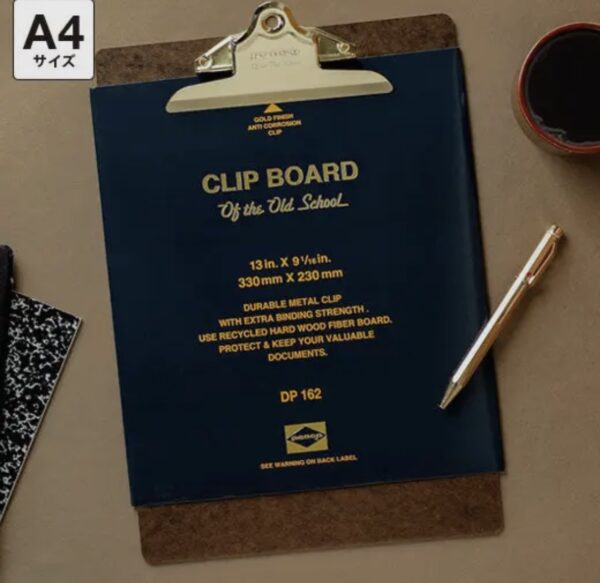 Old School Clipboard A4 Gold Clip - Image 5