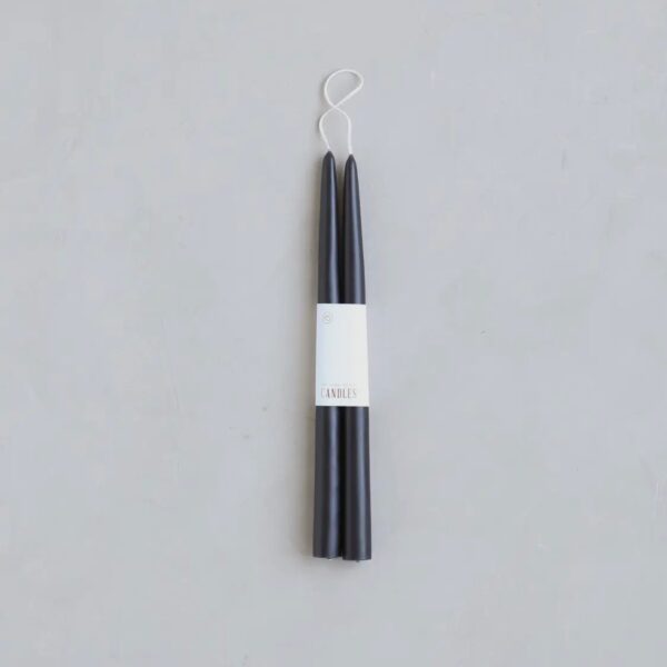 Dipped Taper Candle 12”, Smoke