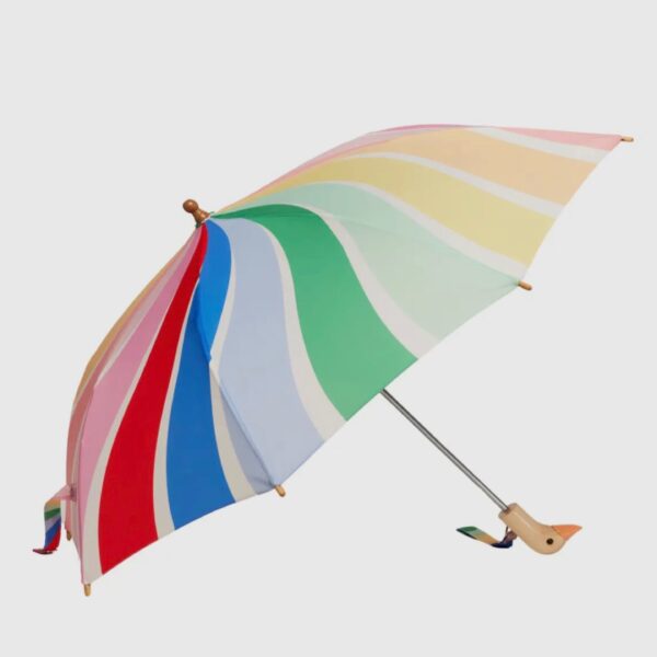 Rainbow Stripes Kids Duck Umbrella