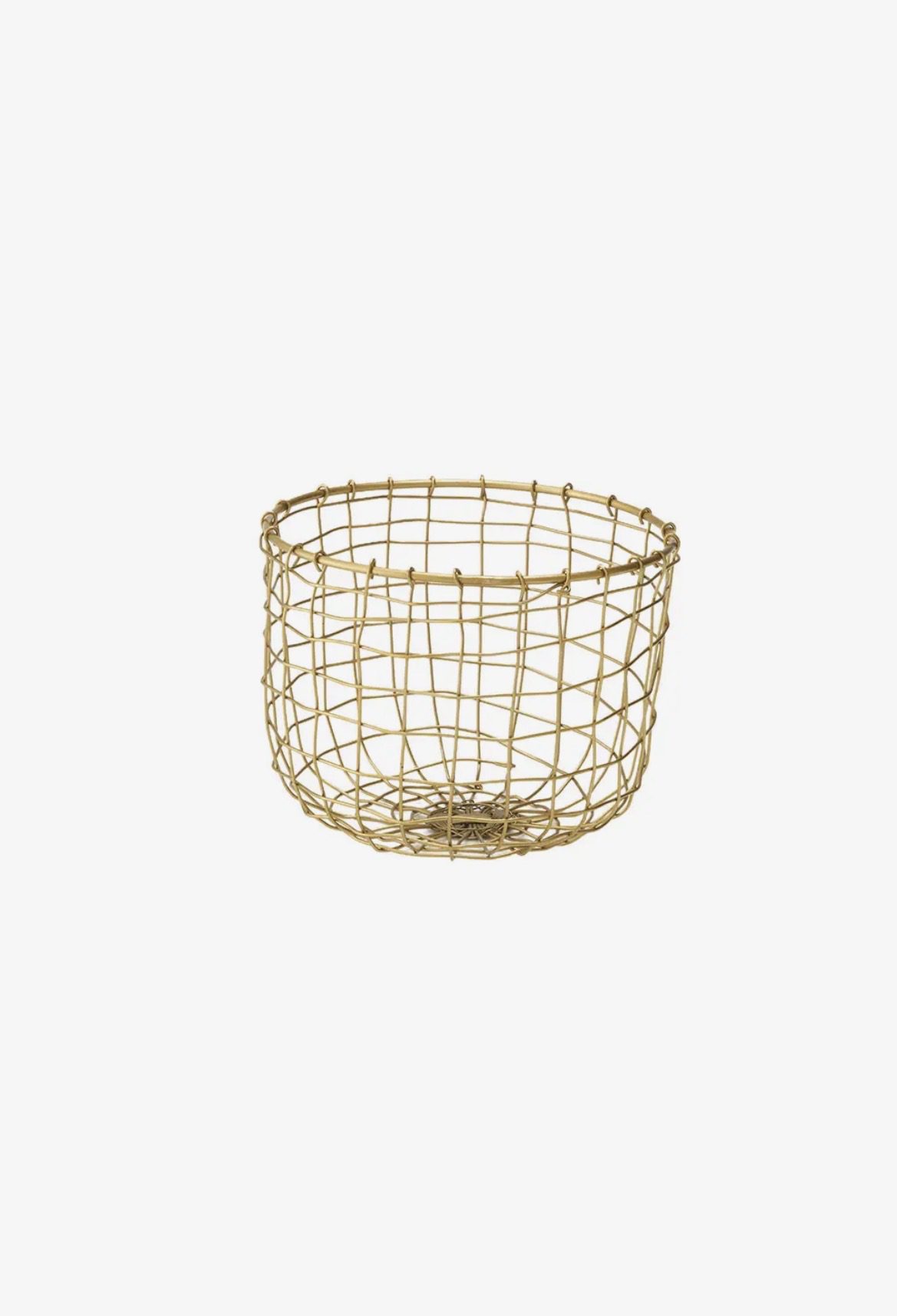 Brass Wire Round Basket Small