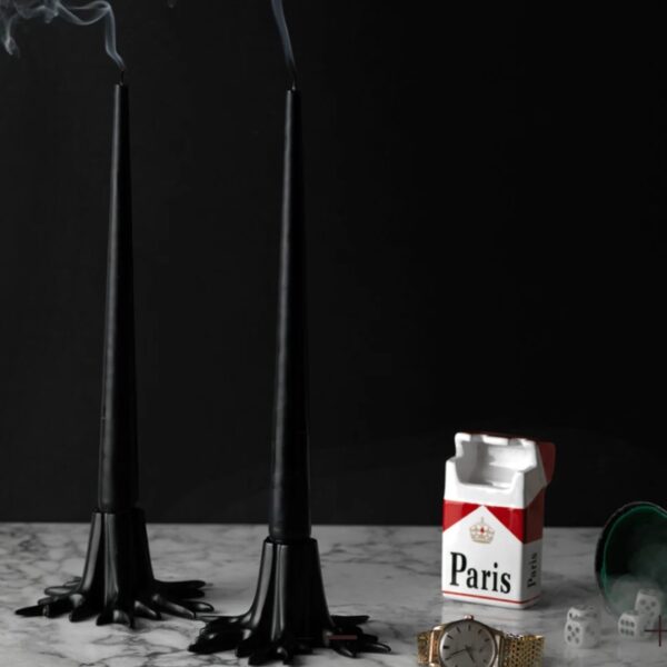 Mini Root Candle Holder Black Set